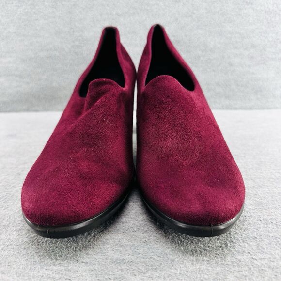 ECCO DANISH - Women's Red Suede Leather Pumps Heels Size 40  B9 - Picture 2 of 8
